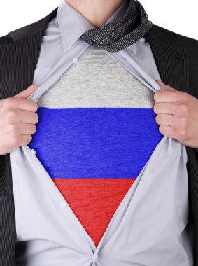 Rus iş adamı bayrak t-shirt