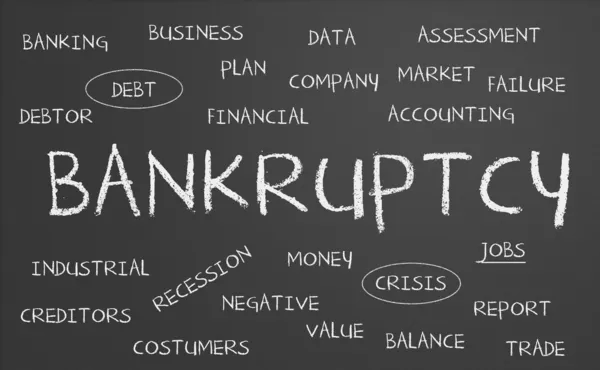 Bankruptcy word cloud — Stock Photo, Image