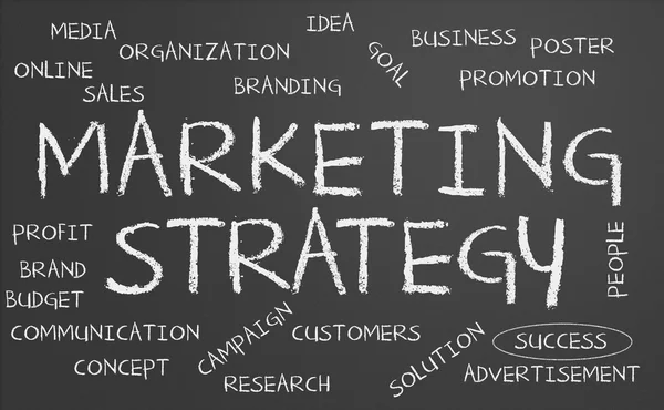 Estrategia de marketing Word Cloud — Foto de Stock