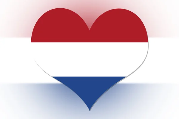 Dutch Flag heart — Stock Photo, Image