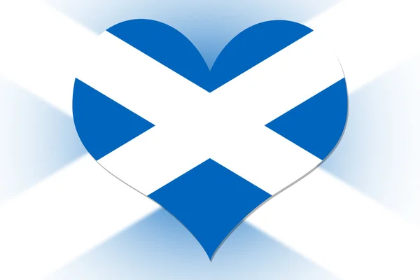 Skotské vlajky srdce — Stock fotografie