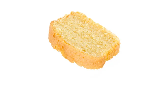 Slice of fresh homemade butter cake — Stock Photo, Image