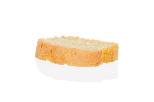 Slice of fresh homemade butter cake — Stock Photo, Image