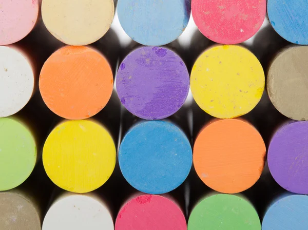 Stacked colorful chalk sticks — Stock Photo, Image