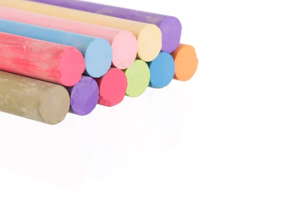 Stacked colorful chalk sticks — Stock Photo, Image