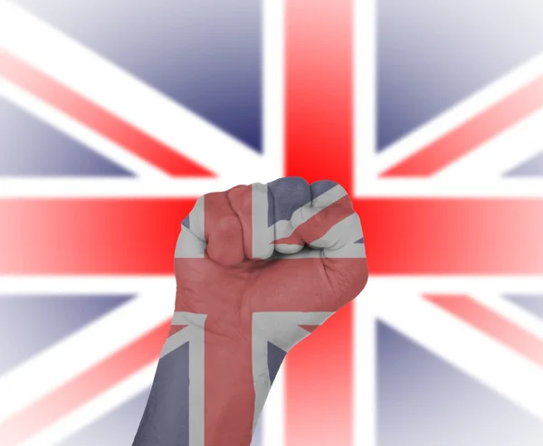 Fist wrapped in the flag of England — Stock Photo, Image