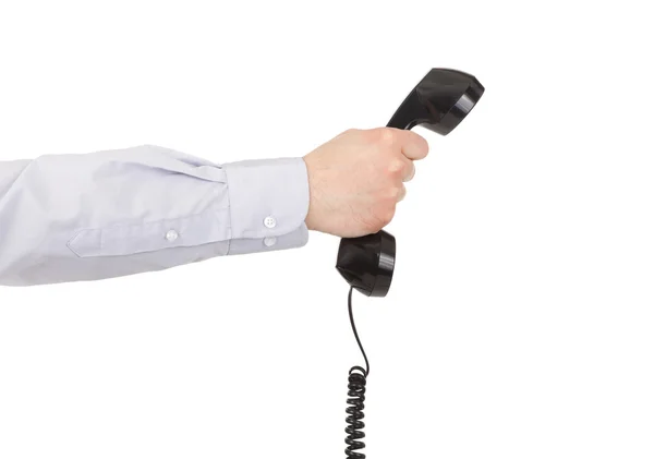 Zakenman hand met telefoon. — Stockfoto