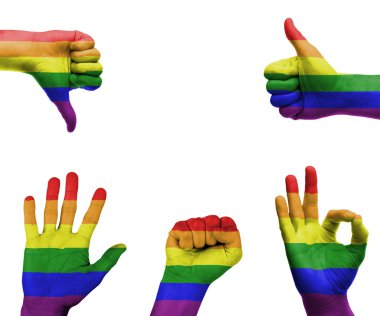 el ile gay pride bayrağı ayarlama