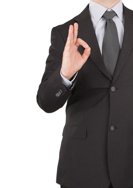 Businessman showing okay sign — Stock Photo, Image