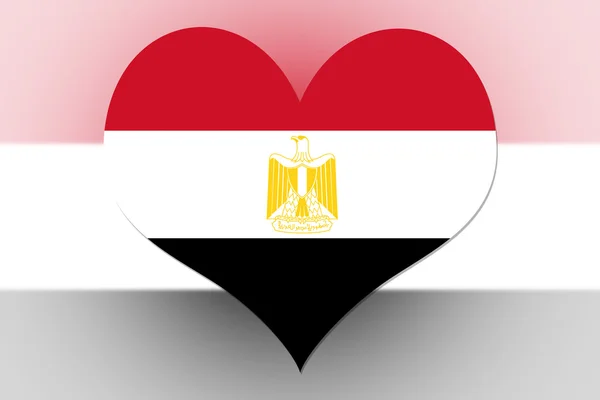 Egipto Bandera corazón —  Fotos de Stock