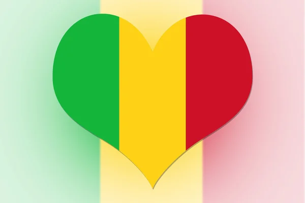 Mali Flag heart — Stock Photo, Image