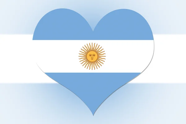 Argentine Drapeau coeur — Photo