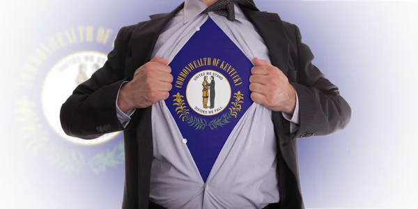 Бизнесмен в футболке с флагом Кентукки — стоковое фото
