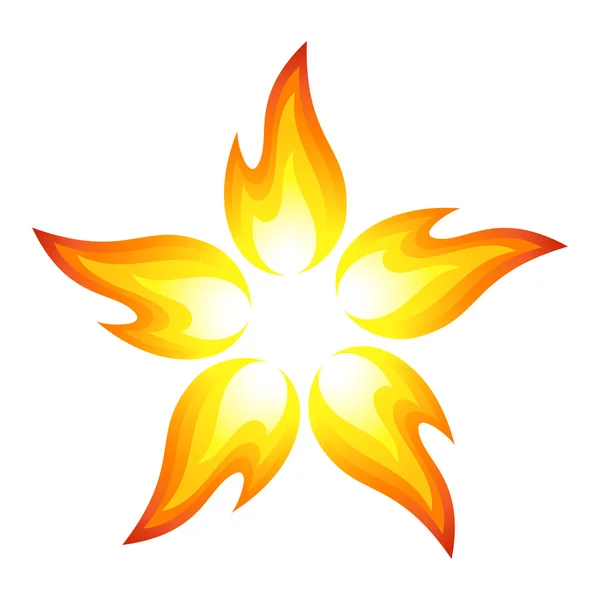 Fire flower — Stock Vector