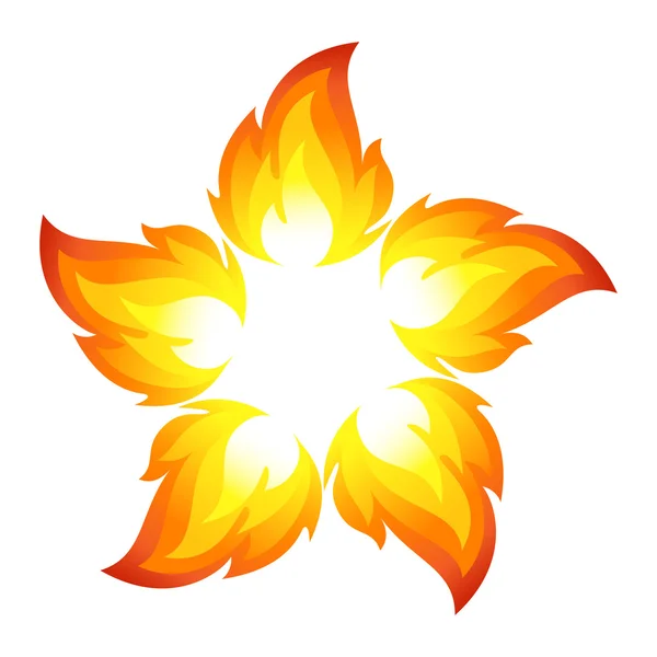 Oheň květina — Stockový vektor