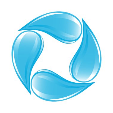 temiz su damlaları simgesi