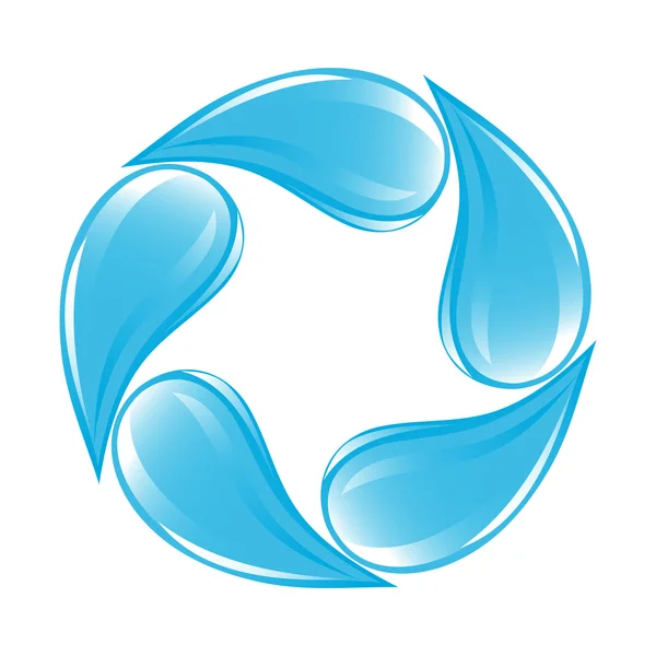 Clear water drops icon — Stock Vector