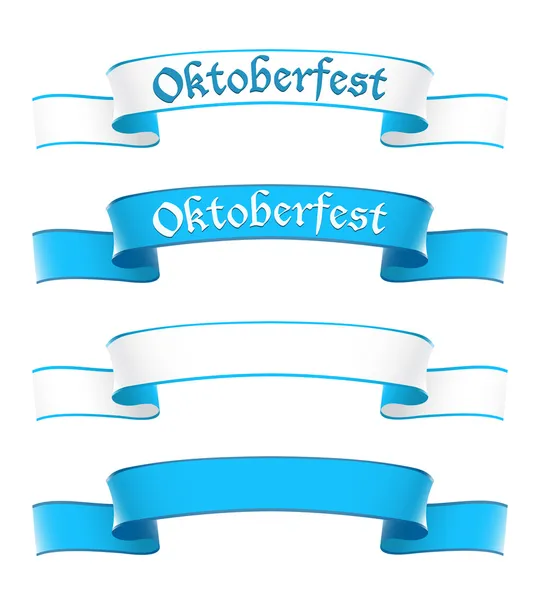 Bandeiras Oktoberfest em cores bávaras — Vetor de Stock