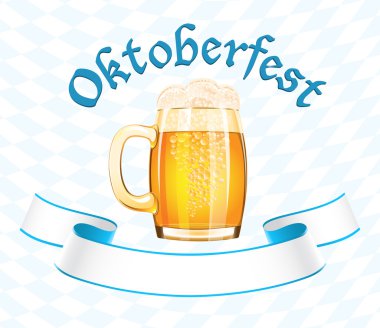 bira bardağı Oktoberfest afiş