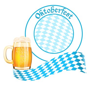 bira bardağı Oktoberfest afiş