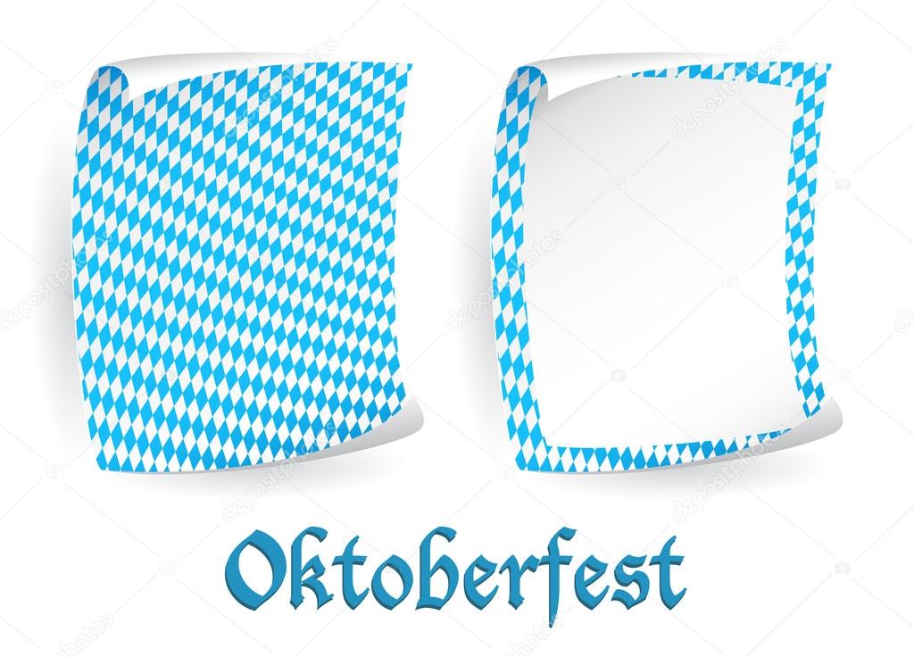 Set of paper board in bavarian colors