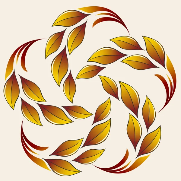 Feuilles d'automne fleur — Image vectorielle