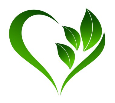 soyut bitki kalp öğesi simgesi