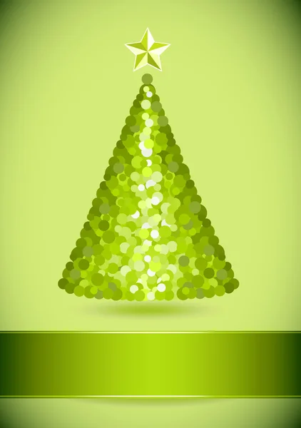 Green Confetti Christmas tree — Stock Photo, Image
