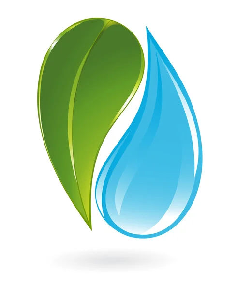 Plant and water icon — Stock Vector