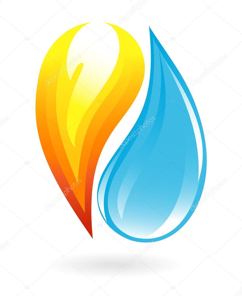 Fire and water icon