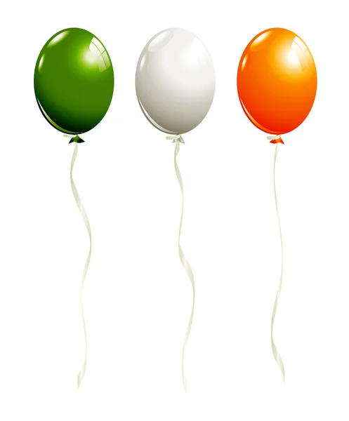 Ballons en couleurs irlandaises — Image vectorielle