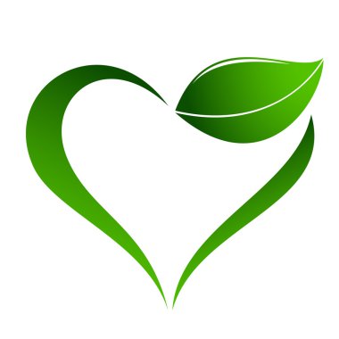 soyut bitki kalp öğesi simgesi