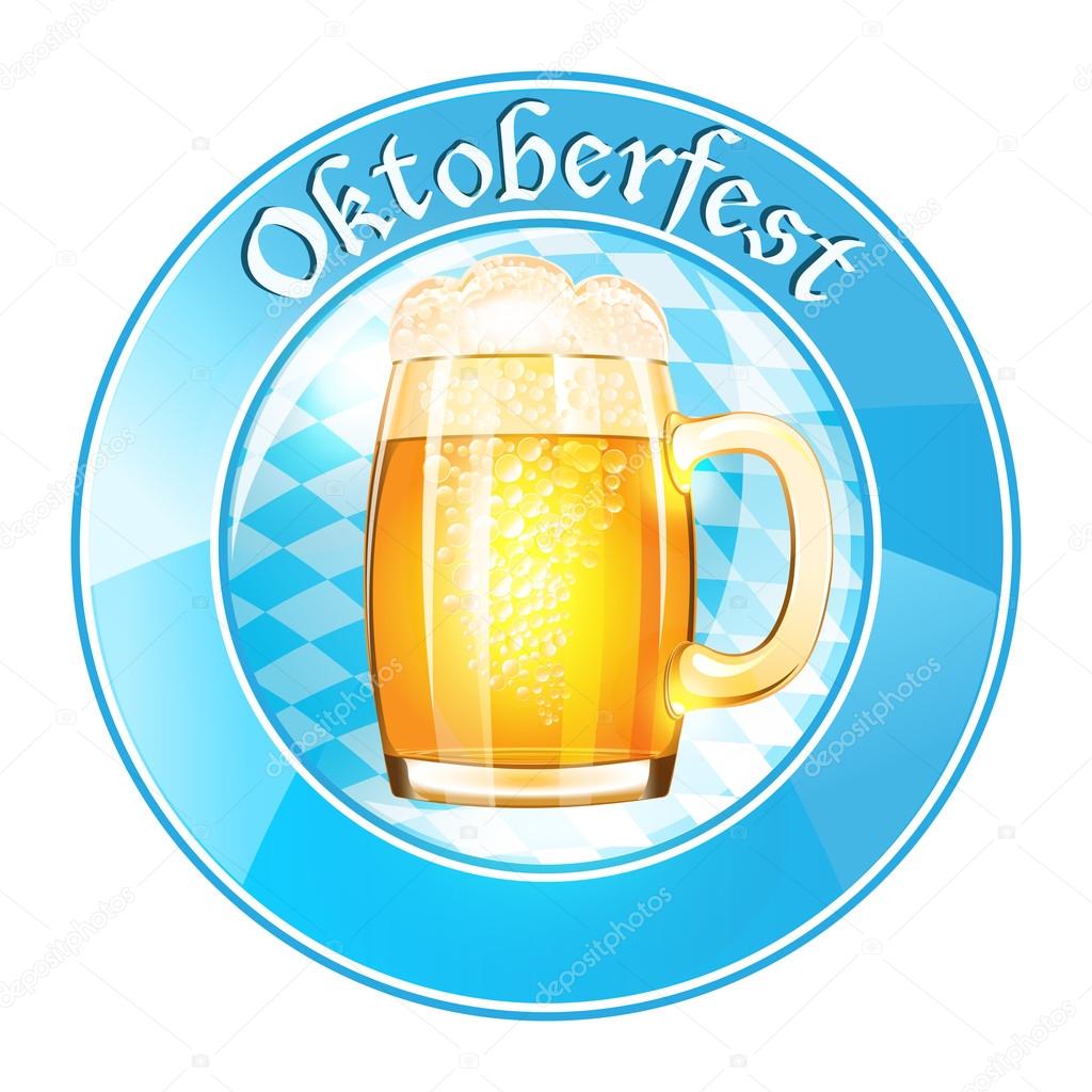 Oktoberfest banner with beer mug