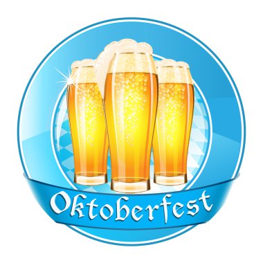 Oktoberfest yuvarlak şerit ile banner