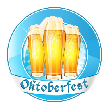 Oktoberfest yuvarlak şerit ile banner