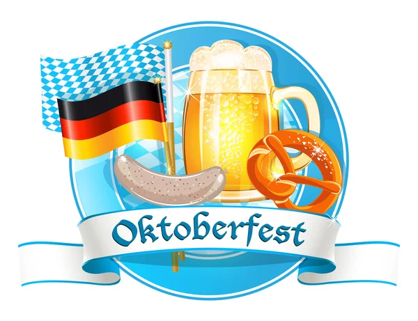 Cartão de celebração oktoberfest — Vetor de Stock