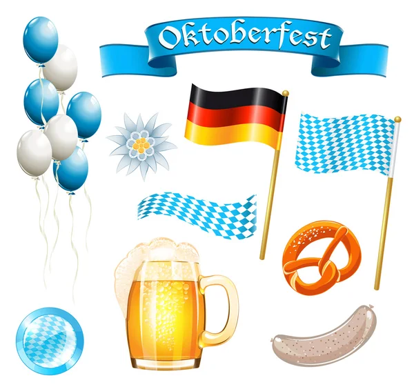 Oktoberfest tasarım öğeleri kümesi — Stok Vektör