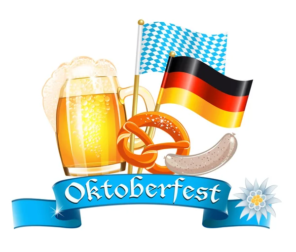 Oktoberfest-Festgestaltung — Stockvektor