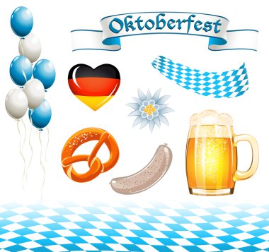 oktoberfest tasarım öğeleri kümesi