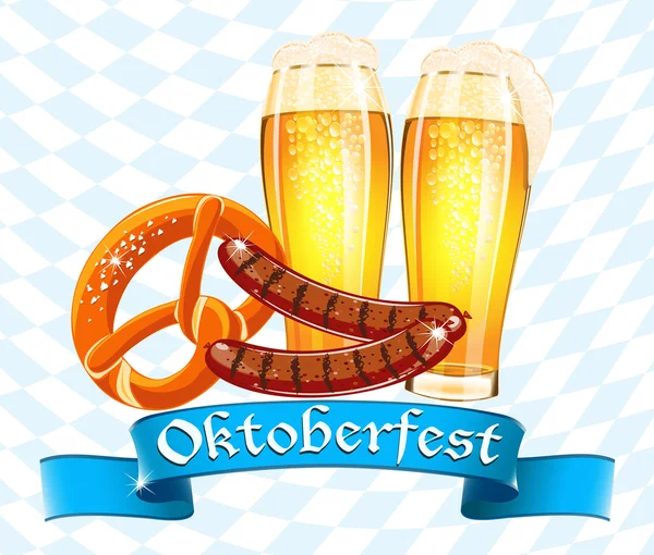 Oktoberfest-Festgestaltung — Stockvektor