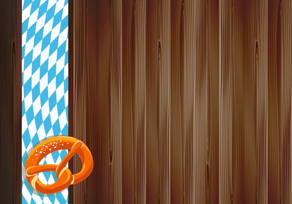 Diseño de celebración Oktoberfest con textura de madera vieja — Vector de stock