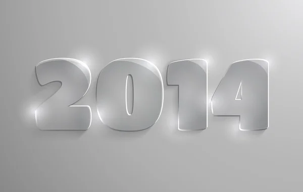 Bonne année 2014 carte de voeux — Image vectorielle