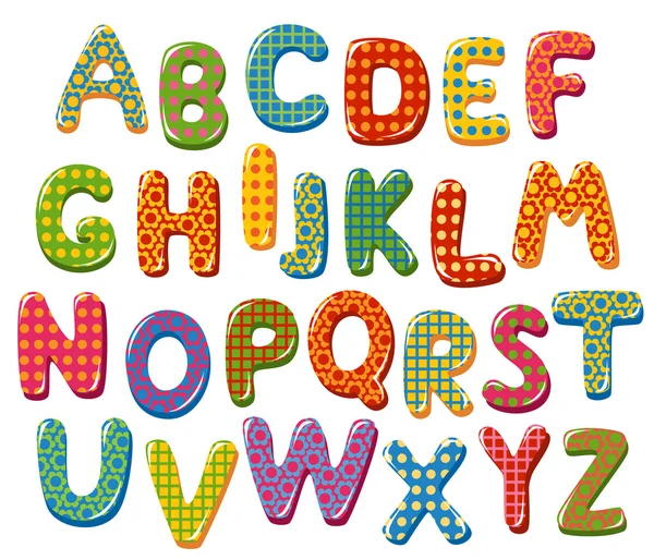 Colorful alphabet letters — Stock Vector