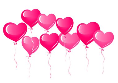 Pembe Kalp balonlar
