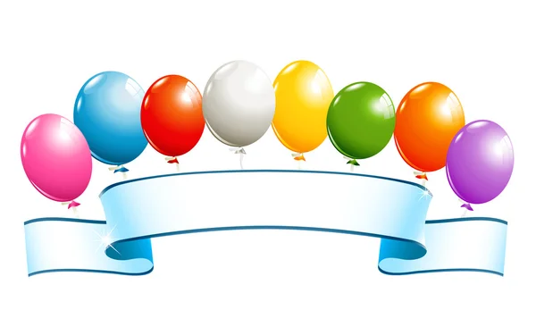 Banner con globos — Vector de stock