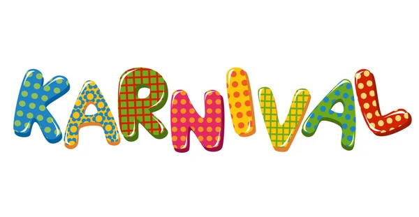 Colorful Karnival Text — Stock Vector