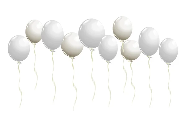 Globos blancos imágenes de stock de arte vectorial