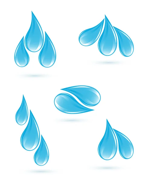 Set of water symbols — Stock Vector