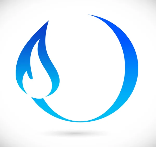 Blue fire icon — Stock Vector