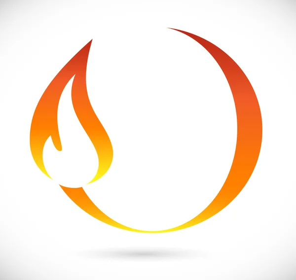 Red fire icon — Stock Vector